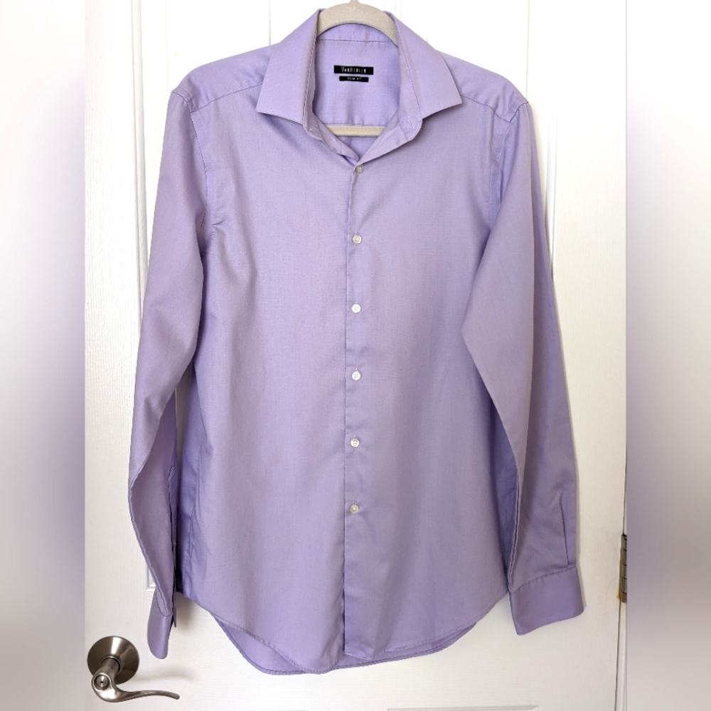 Van Heusen Slim Fit Purple Dress Shirt